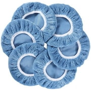 6pcs 5-6 Inch Sky Blue Mircrofiber Vehicle Wax Polishing Bonnet Buffing Pad Cover